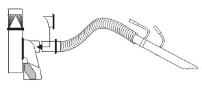 Intermac aanbouwset incl. zuigslang, Ø 200mm, 5mtr